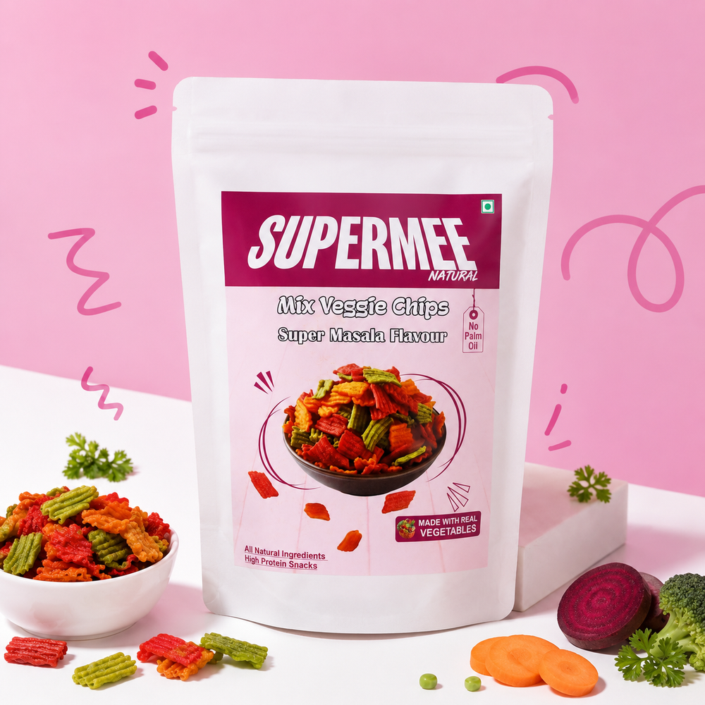 Supermee Natural Mix Veggie Chips - Pack of 3