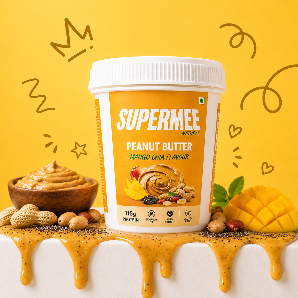 Supermee Natural Peanut Butter - Mango Chia Flavour
