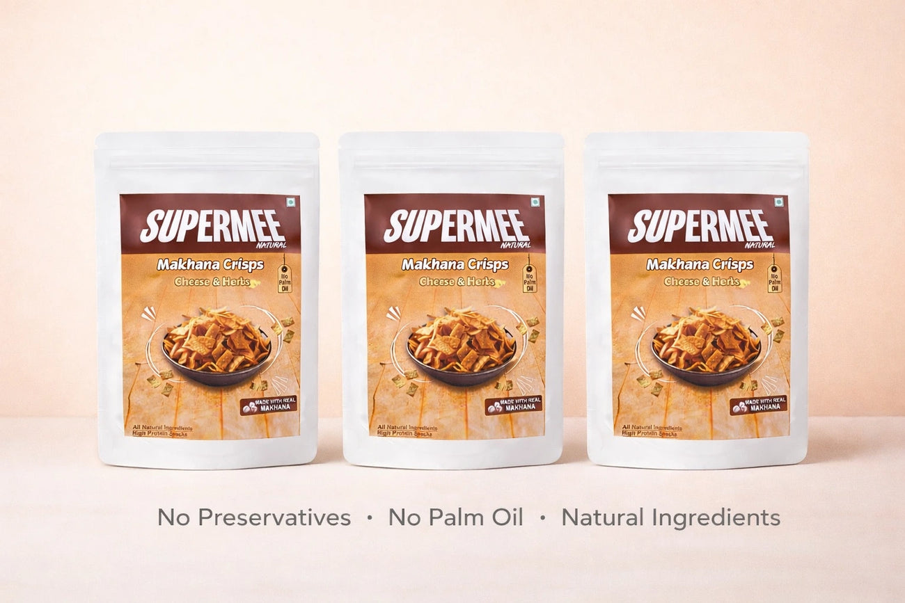 Supermee Natural Makhana Crisps - Pack of 3
