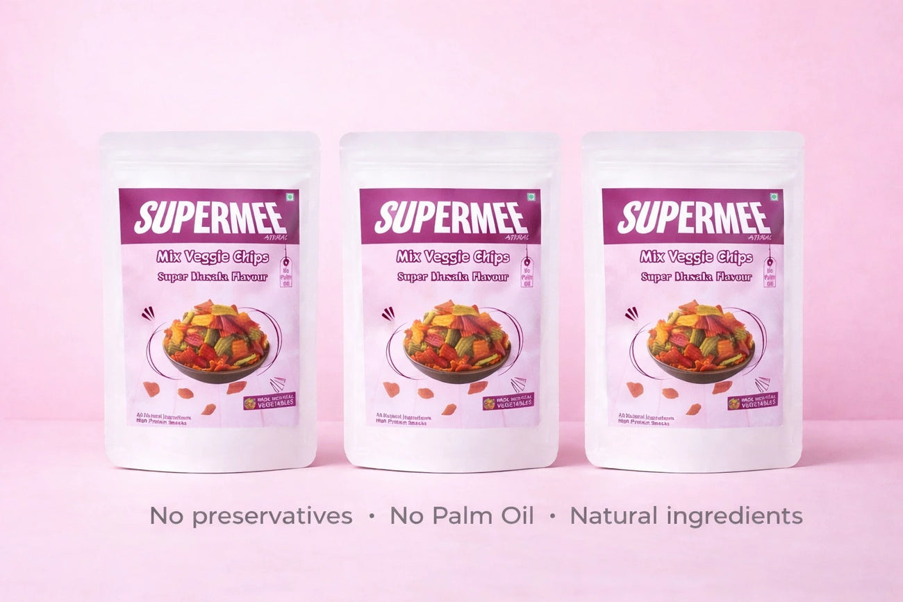 Supermee Natural Mix Veggie Chips - Pack of 3