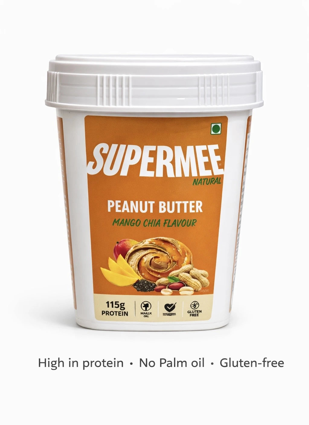 Supermee Natural Peanut Butter - Mango Chia Flavour